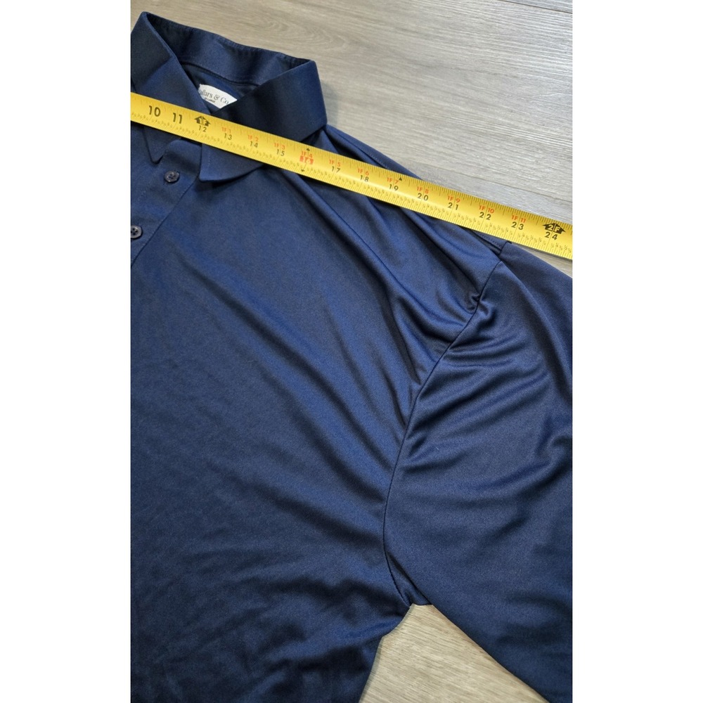 Collars and Co Dress Collar Polo Men's 3XL Blue Short Sleeve Shirt Performance - Picture 9 of 12